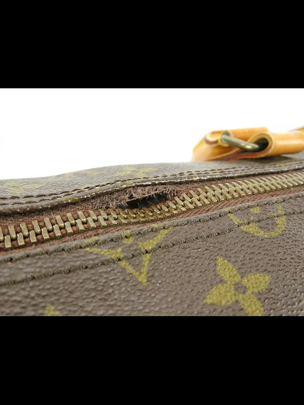 Louis Vuitton Brown Monogram Duffel with Tan Leather Trim